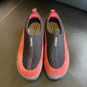 Women's Sebago Red Suede Leather Slip On Shoes